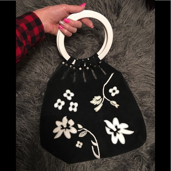 Xhilaration Handbags - Black suede purse